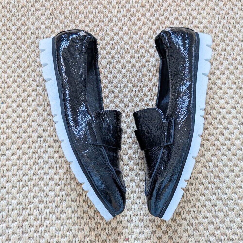 Agl Micro Pointed Toe Slip-On Loafers Glossy Blac… - image 2